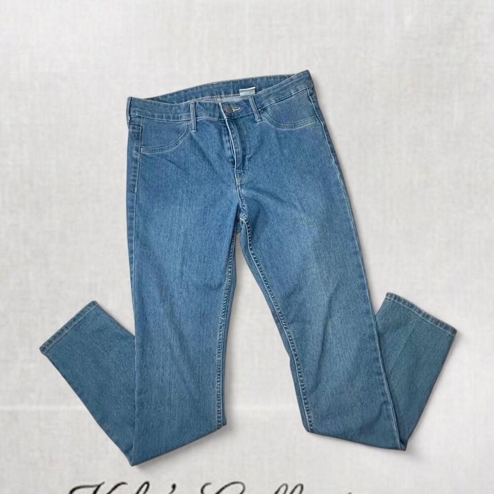 Y2K Aesthetic H&M Blue Wash Denim Jeans With Skinny Ankle